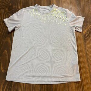 🔥 Under Armour Men's L HeatGear Fitted T-Shirt‎ Gray Green Athletic Gym